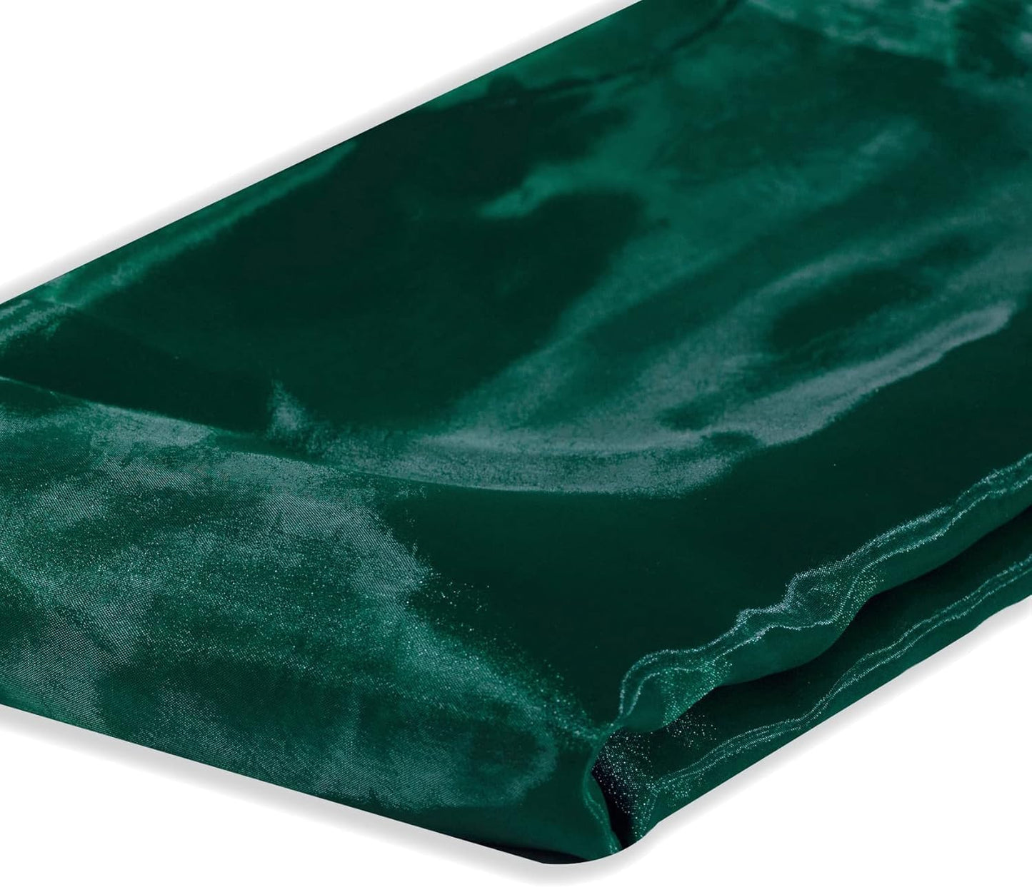 Fynite Sheer Organza Fabric | 20 Yards Long | 44" Wide | Bridal Solid Bolt for Wedding Dress, Fashion Craft Decorations | Silky Shiny Organza - Hunter Green