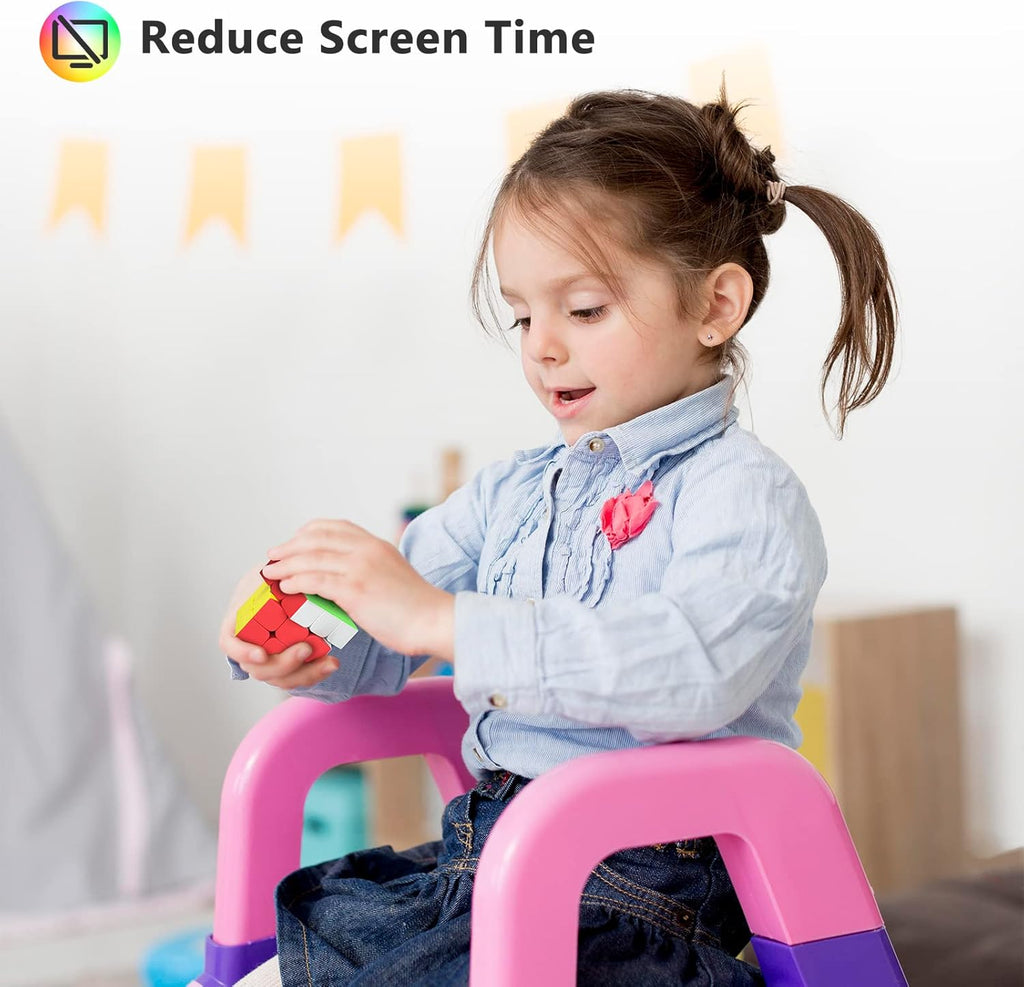 Full Size 3x3x3 Speed Cube Set, 2.2in Puzzle Party Favors Toy Stickerless Magic Cube Set, School Classroom Prize for Students, Birthday Party Stocking Stuffers Gifts for Kids Teens Adults(10 Pack)