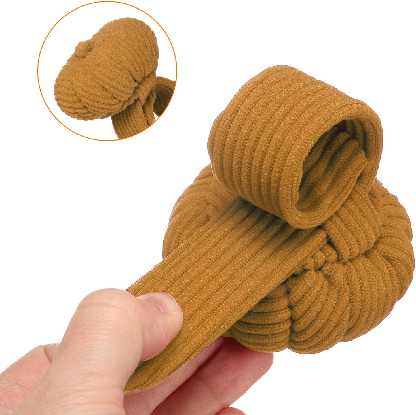 HARFINGTON Wrist Pin Cushions, Sewing Needle Pin Cushion Adjustable Strap with Elastic Strap Finger Ring Pincushions Fit All Wrist Sizes for Sewing Quilting Needlework DIY Crafts, Brown/Blue