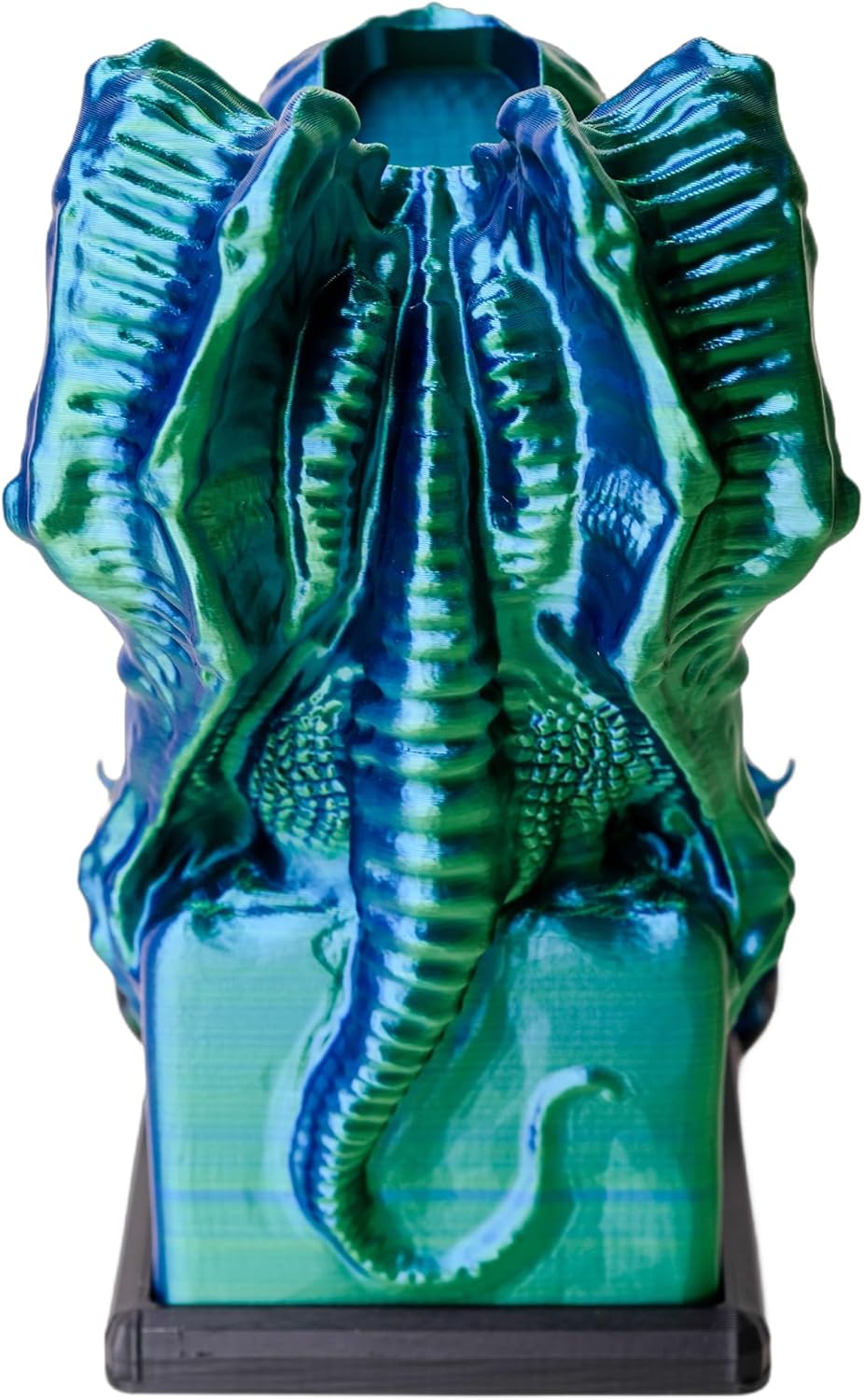 3D BEST-Q Cthulhu DND D&D Dice Tower，3D Printed Compatible with Dungeons and Dragons, 28mm Miniature Wargaming, Tabletop RPGs, Wargame Scenery, Endless Deep Sea Series (Blue&Green)