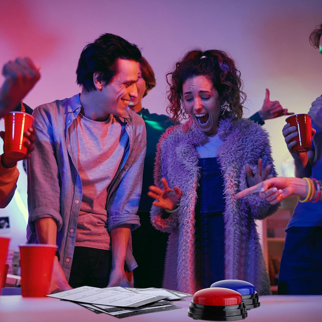 20 Pcs Retirement Friendly Feud Game Set Retirement Party Game Trivia Quiz with 18 Card 2 Buzzer for Adults Family Games Activities Party Supplies, Battery Not Included