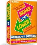 QUOKKA Trivia Board Games for Kids and Adults - Version V2.0 - Family Night Geography Games 4xSet Higher or Lower Trivia Cards | Guess Fun Questions | 2 + Players - Challenge Your Geography Knowledge