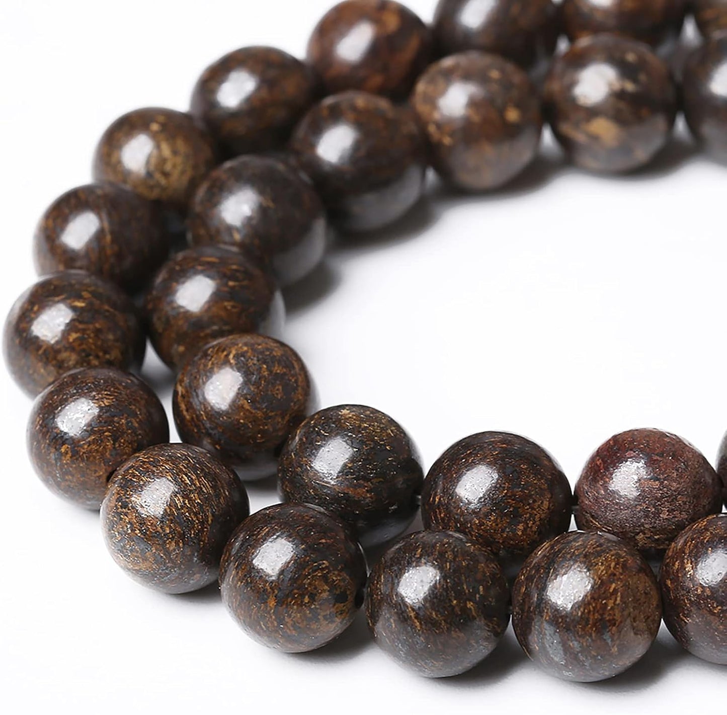 88pcs 4mm Natural Stone Beads Brown Bronzite Gemstone Round Loose Beads for Jewelry Making DIY Bracelet Necklace (Bronzite Gemstone, 4mm)