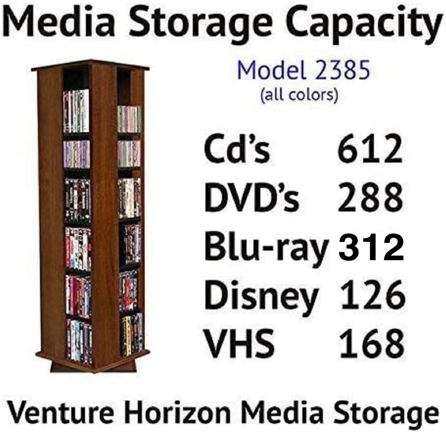 Venture Horizon Revolving Media Tower 600 Cherry