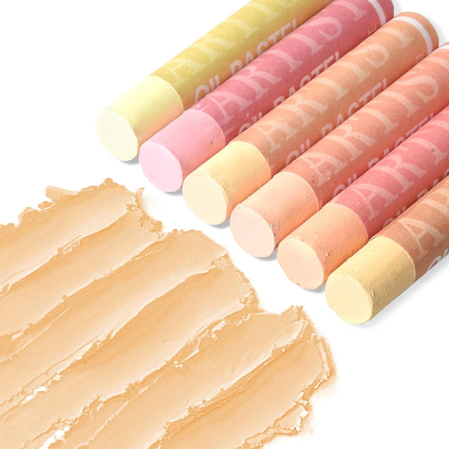 qianshan Soft Oil Pastels Set of 12 Colors,Non Toxic,Soft Texture Vibrant and Creamy Oil Crayons Pastels Art Supplies For Professional Artists Beginners Drawing.Purple&Skin
