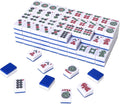 American Mahjong Tile Set with 166 Navy Blue Back Tiles (1.2”, Tiles Only)