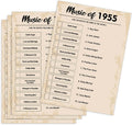 QUPT 70th Birthday Party Games, Music of 1955 Games, Birthday Party Supplies for Adults, Fun 1955s Party Game, Pack of 30 Cards