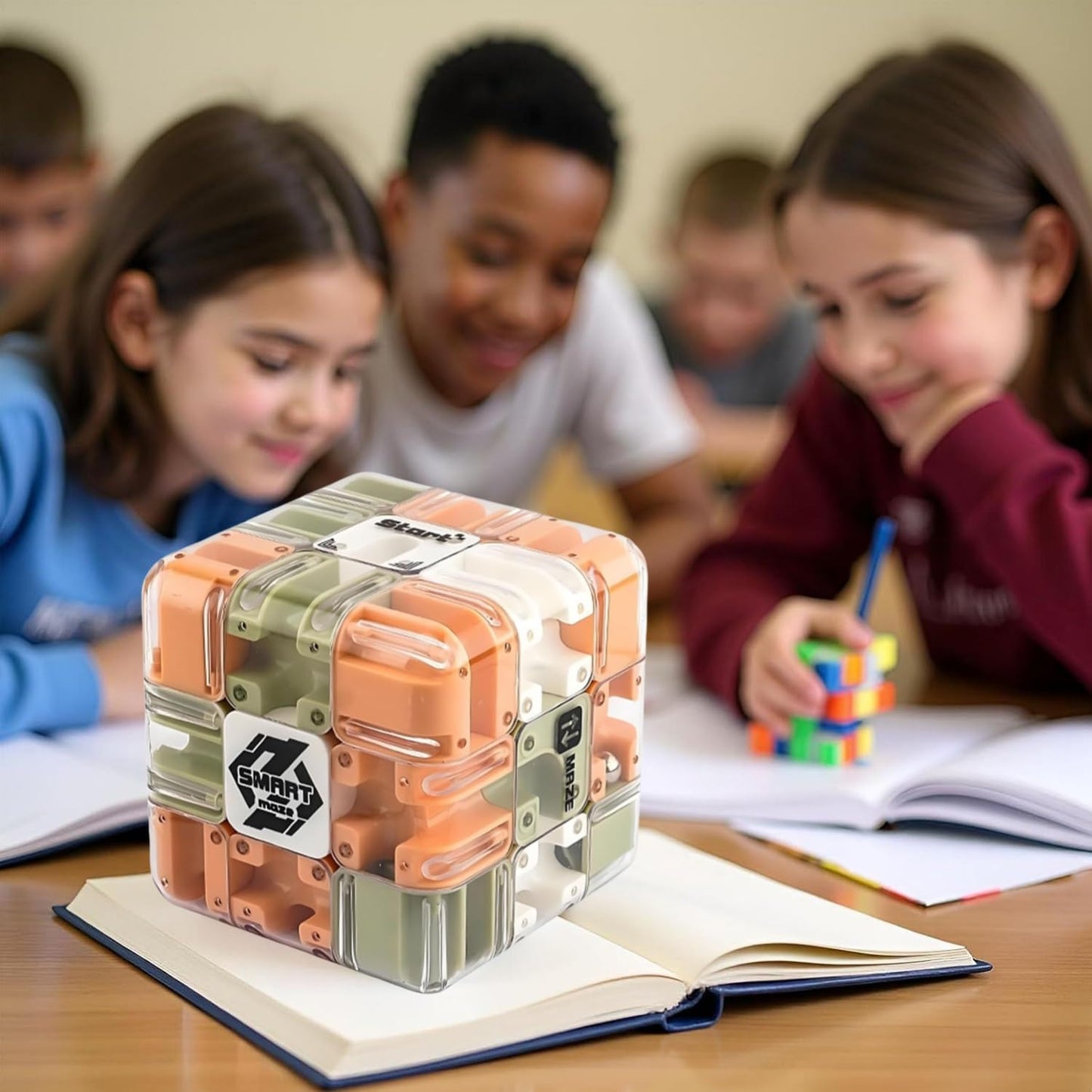 Large 3D Puzzle Maze Cube - Engaging Brain Teaser Toy, High Difficulty 3D Maze Cube & Ball, Stress Relief & Logic Development Puzzle, Spatial Awareness Brain Training Toy Educational Gift (1 PC)