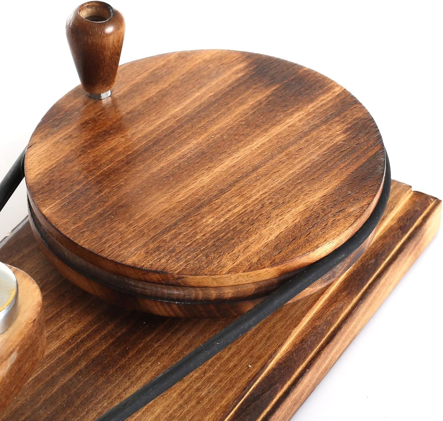 Handmade Wooden Yarn Ball Winder & Table Top Swift for Knitting & Crocheting, Wool String Center Pull (Antique Winder+Swift Set)