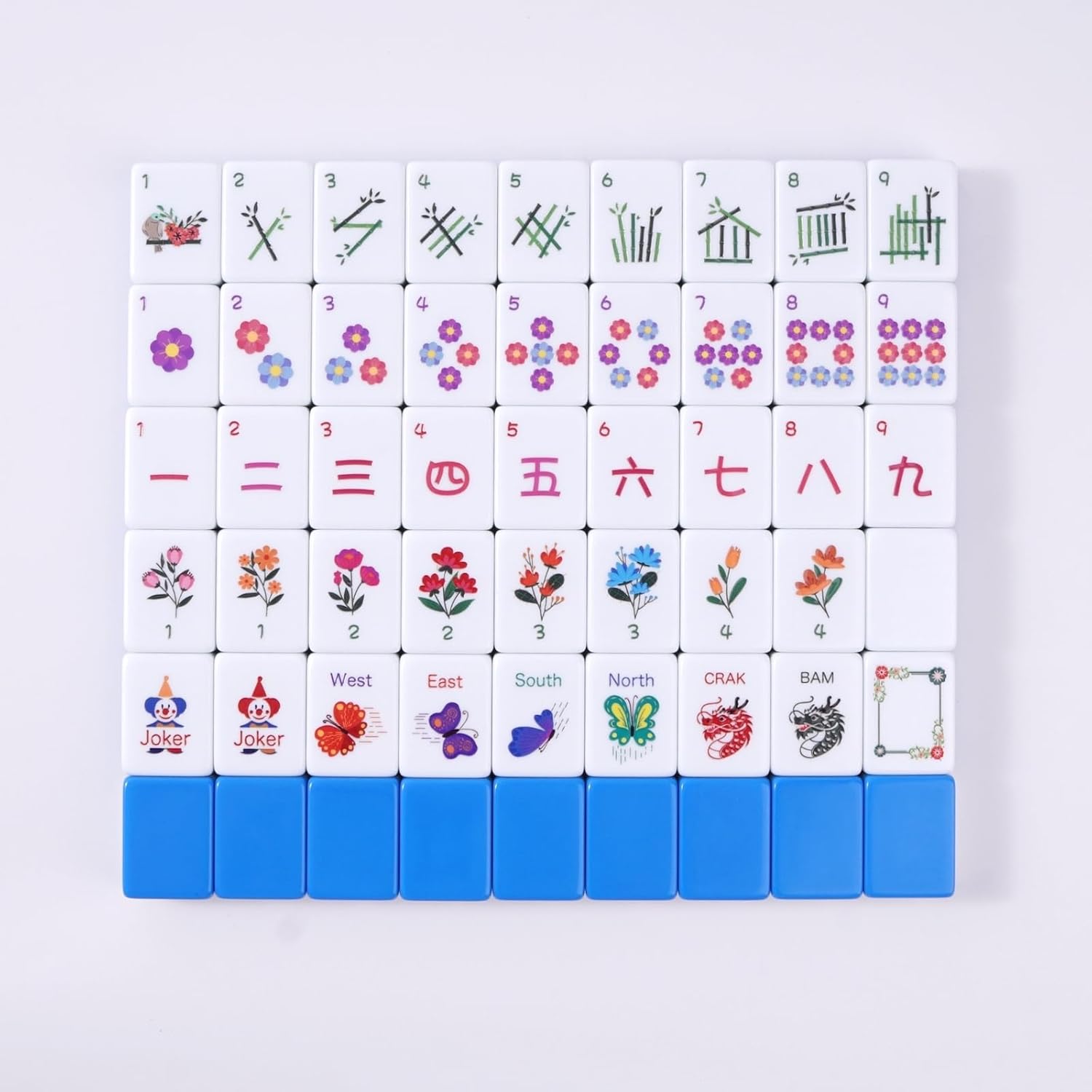 American Mahjong Tile Set (Blue)