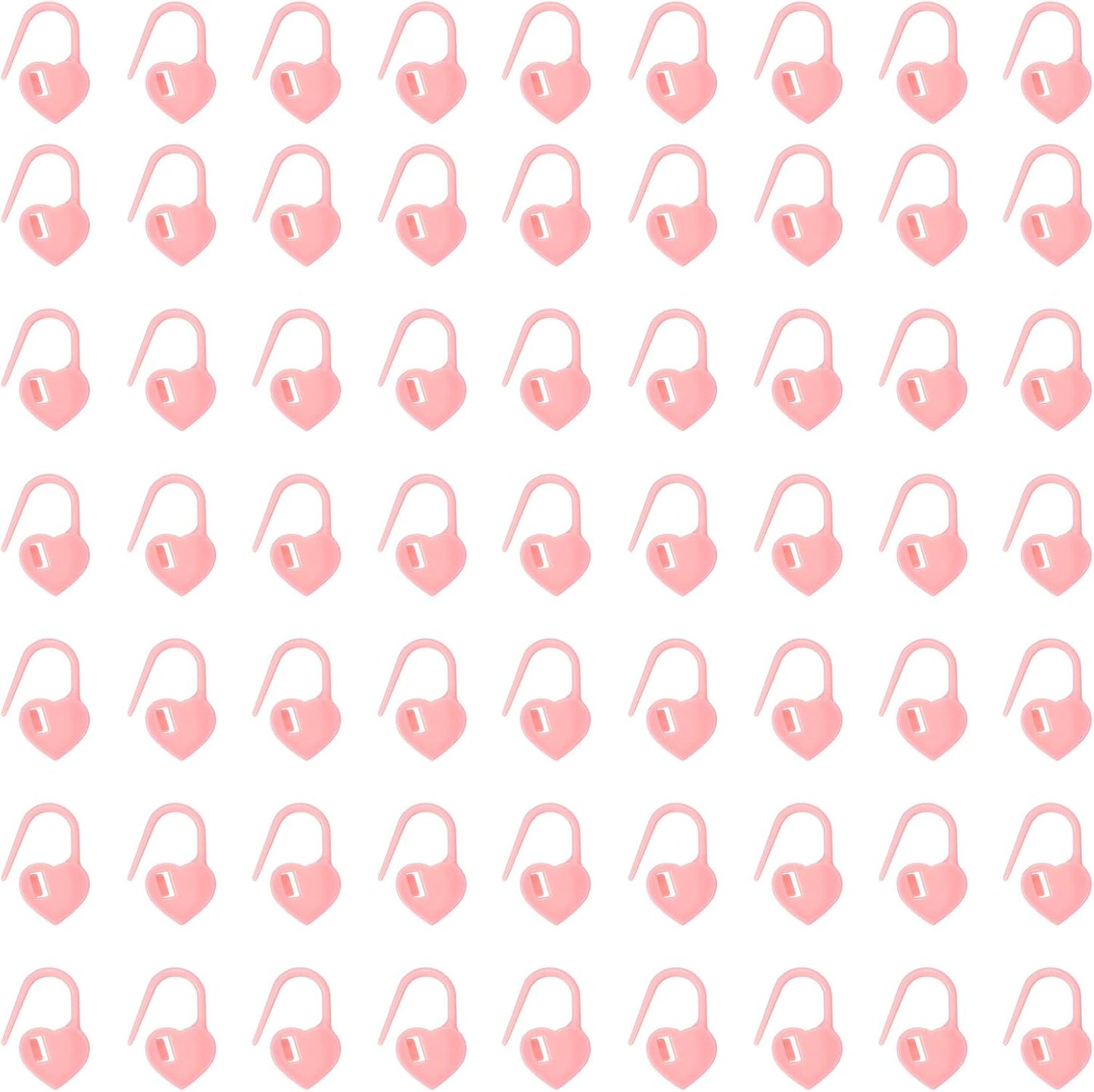uxcell 400pcs Stitch Markers for Crocheting, Heart Shaped Crochet Marker Needle Clip Counter for Knitting Clothing Tag DIY Craft,Pink