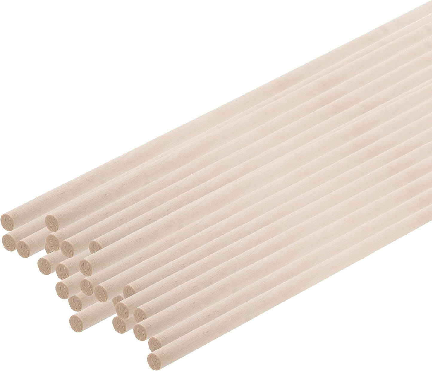 Mandala Crafts Wood Sticks Wooden Dowel Rods 18 Inches Wooden Sticks for Crafts Sticks Macrame Dowels - 40 Unfinished Wood Dowels 1/4 Inch Cake Dowels for Tiered Cakes