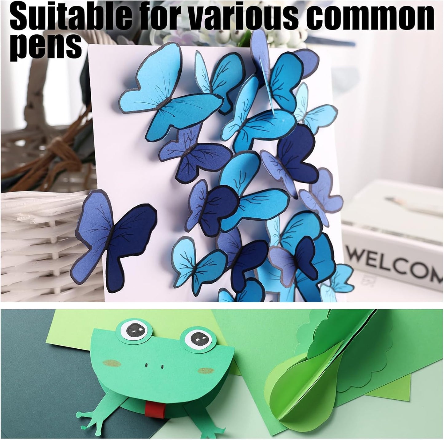 KOOGEL 20PCS Colored Paper, Including 10 Sheets 120gsm Construction paper & 10 Sheets 250gsm Assorted Color Cardstock, for Kids DIY Crafts, School Teaching Supplies
