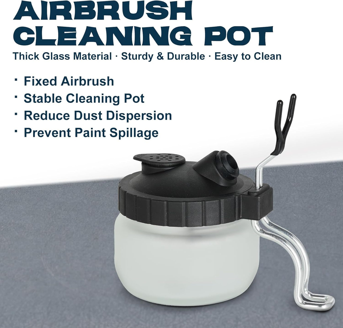 X ARTY HUB Airbrush Cleaning Kit - 4 * 4.05 fl oz / 120 ml Airbrush Cleaner with Glass Cleaning Pot, Easily Handle Water-Based and Acrylic Paints, for Airbrushes & Other Artistic Tools