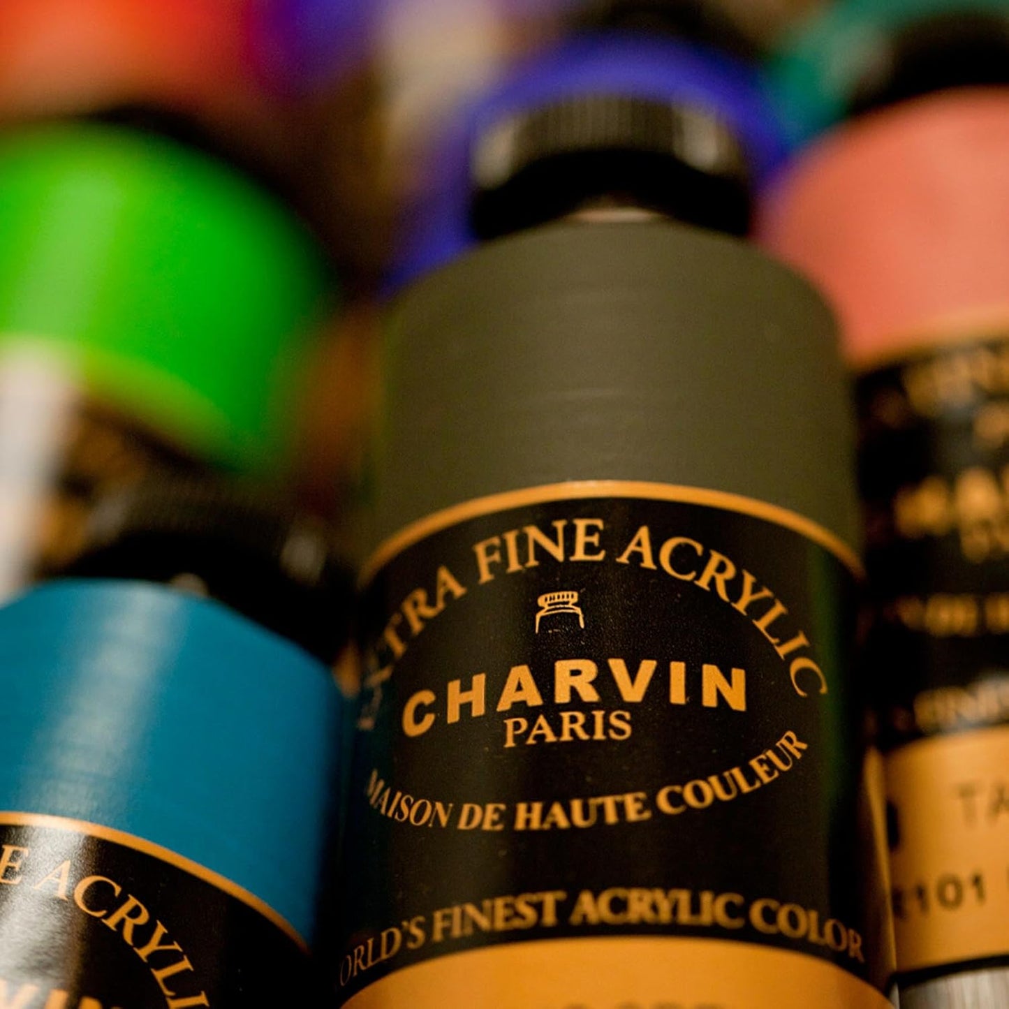 Charvin Extra Fine Professional Acrylic Paint - Green of Nice, 150ml Tube, Triple-Milled, Lightfast Pigments, Open Stock Artist Acrylic Paints in Nature-Inspired Hues