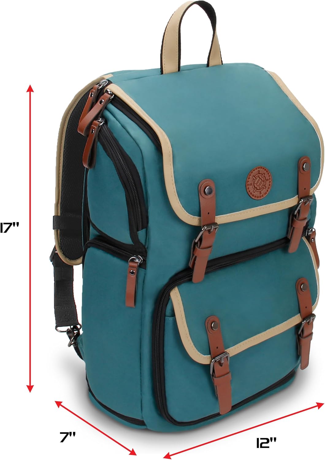 ENHANCE Designer Edition TCG Backpack - MTG Deck Bag Card Binder Space, TCG Deck Box Storage, MTG Playmat Holder - Card Storage Compatible with Magic the Gathering, Pokemon, Lorcana (Canvas Green)