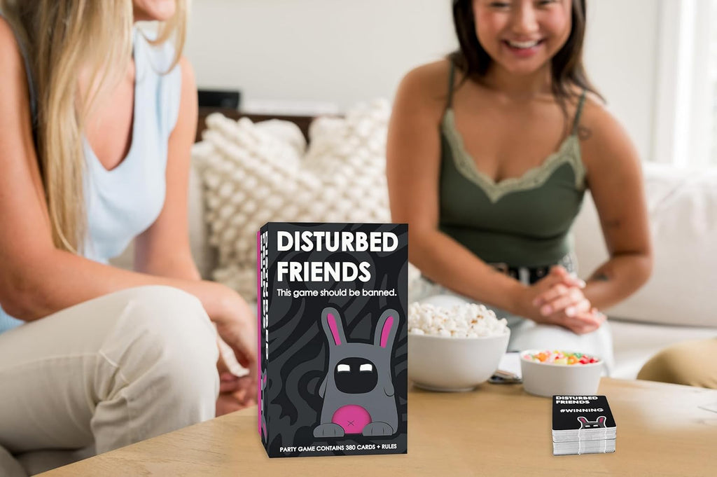 Disturbed Friends Party Game - Find Out Who Your Friends are! Hilarious Card Game for Adults, Friends, Family, College Students, Fun Parties and Board Games Night with Your Group