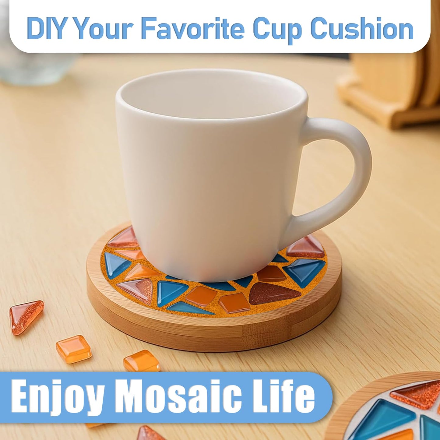 Mosaic Crystal Grout, Mosaics Tile Tools, Mosaic Tile Accessories – Essential for Handmade Grouting and Perfect for DIY Craft Projects (Orange, 4.5oz)