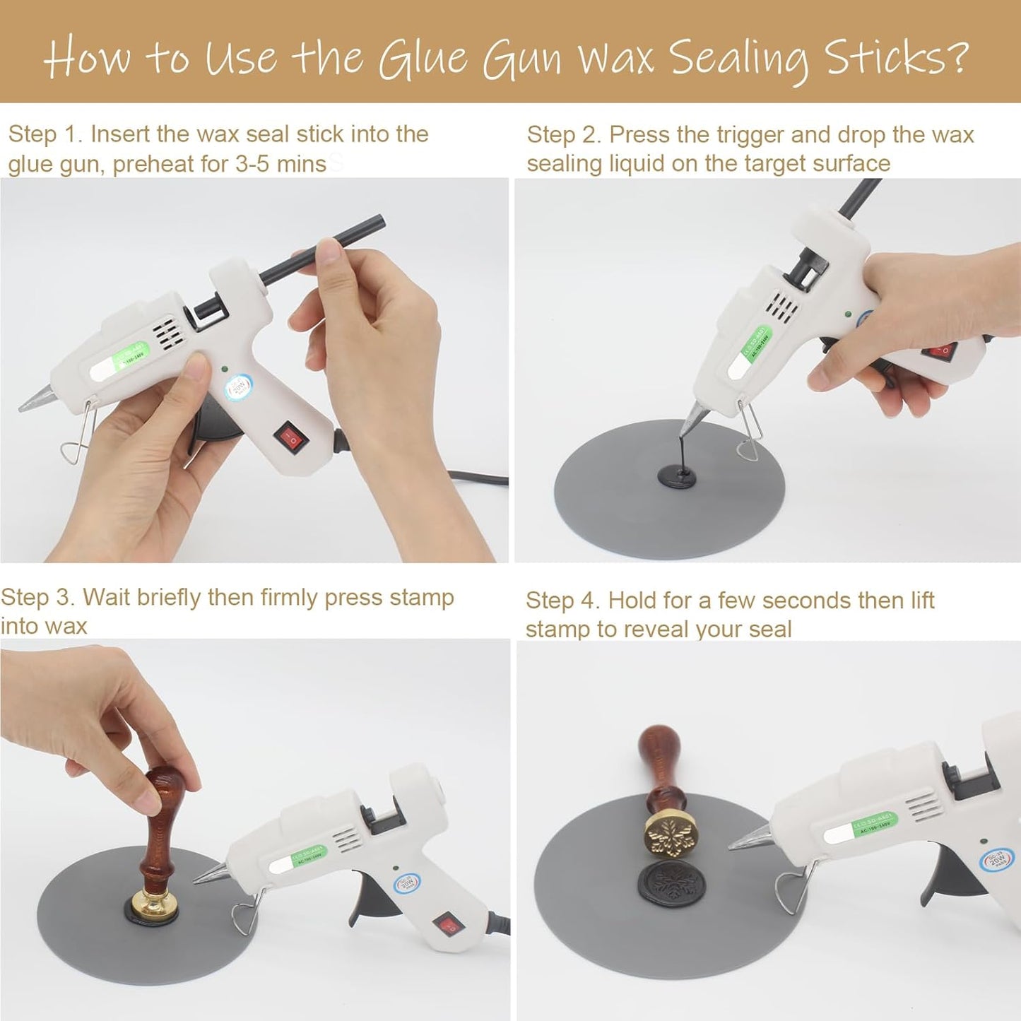 52pcs White Sealing Wax Sticks for Seal Stamp, Premium Glue Gun Sticks for Envelope Letter, Wedding Invitation Craft Adhesive, Great Gift Ideas (Mini Size)