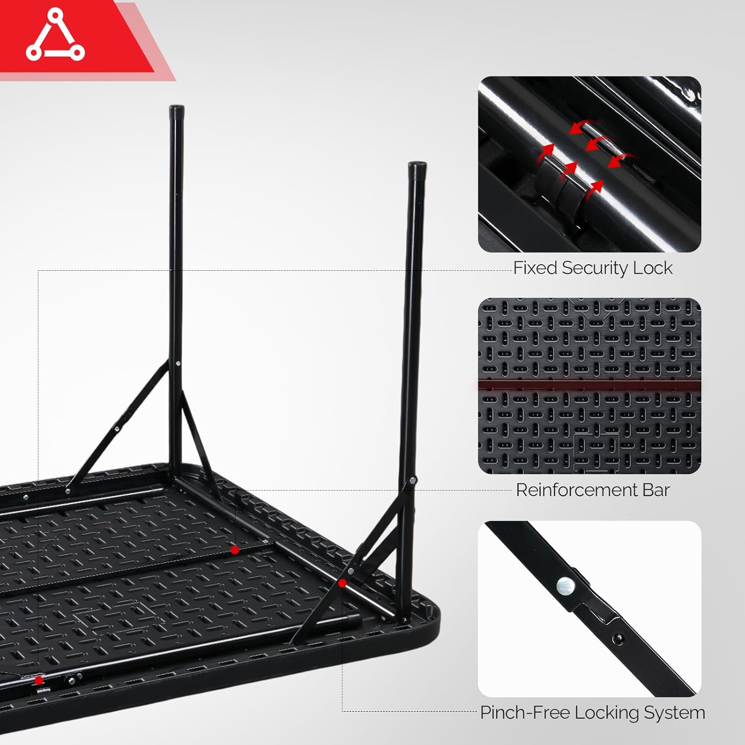 PEXMOR 39.5" Foldable Mahjong Table, Square 4 Player Card Game Table w/Cup Holders & Chip Grooves, Portable Folding Poker Domino Board Game Table for Blackjack, Texas Hold'em, Jigsaw Puzzles Game