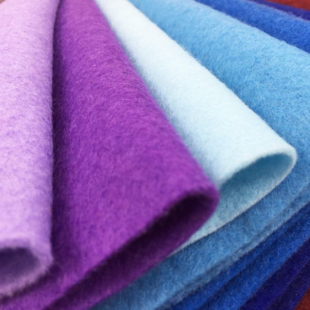 24pcs Thick 1.4mm Soft Felt Fabric Sheet Assorted Color Felt Pack DIY Craft Sewing Squares Nonwoven Patchwork (20 * 20cm)
