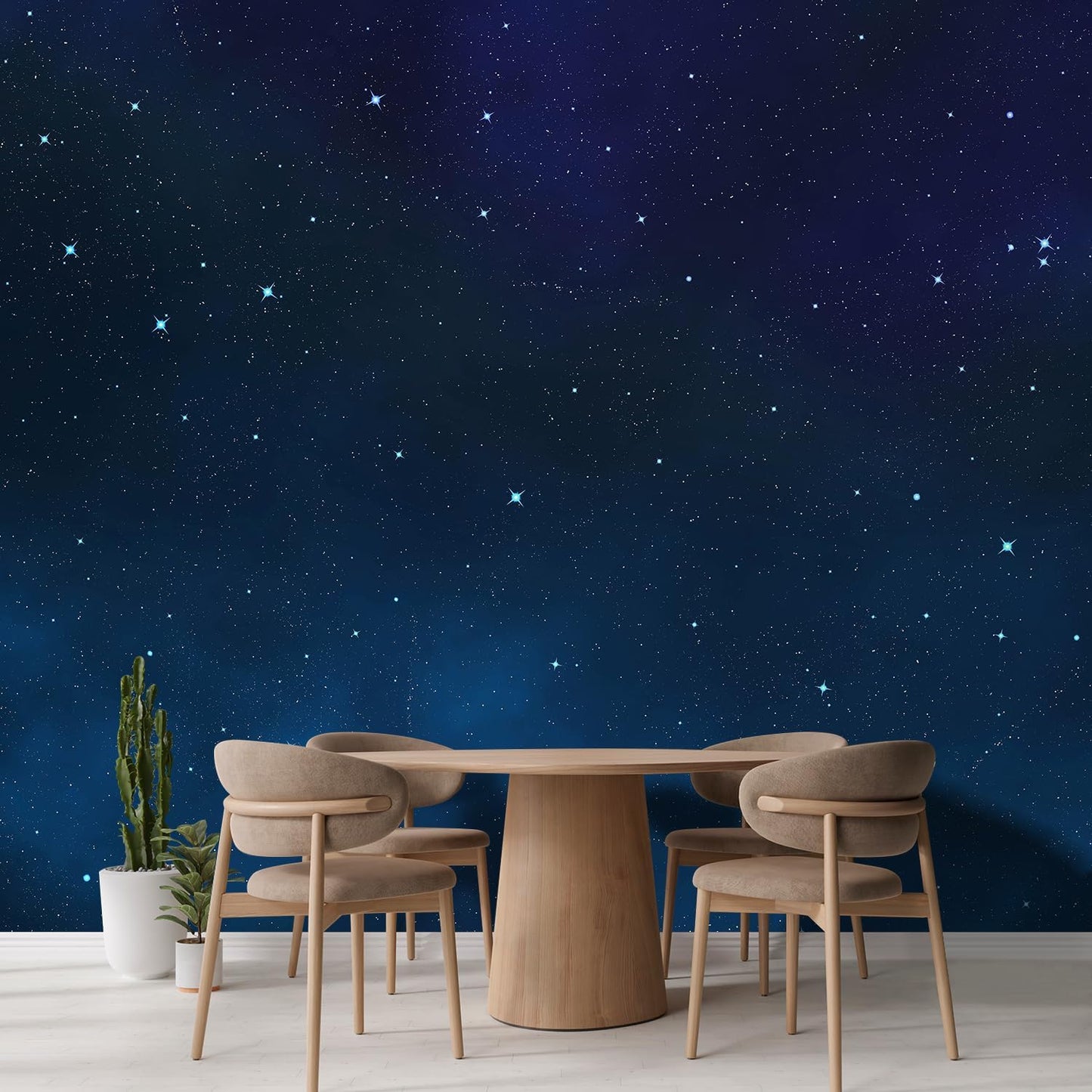 wall26 Large Wall Mural Beautiful Scenery of The Starry Night Self-Adhesive Vinyl Wallpaper Removable Wall Sticker - 108x168 inches