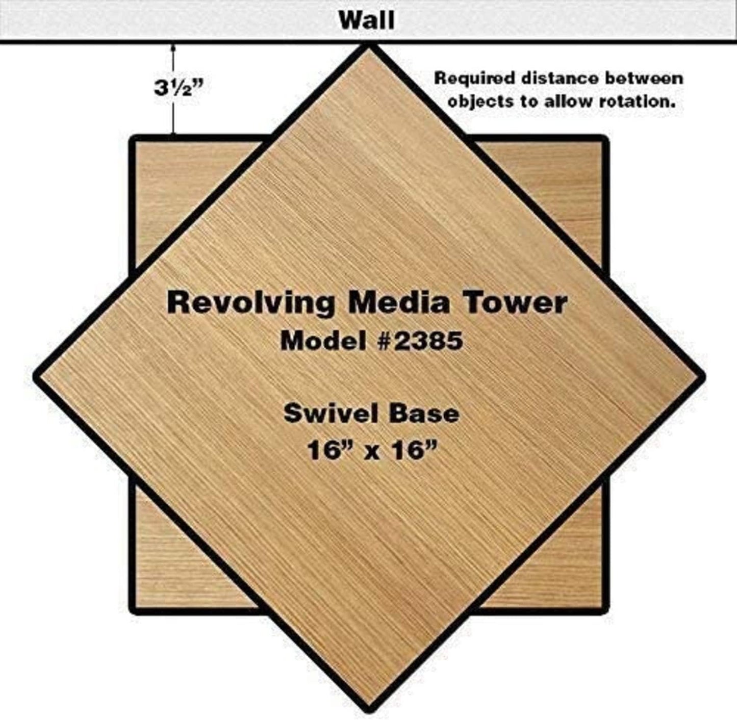 Venture Horizon Revolving Media Tower 600 Walnut
