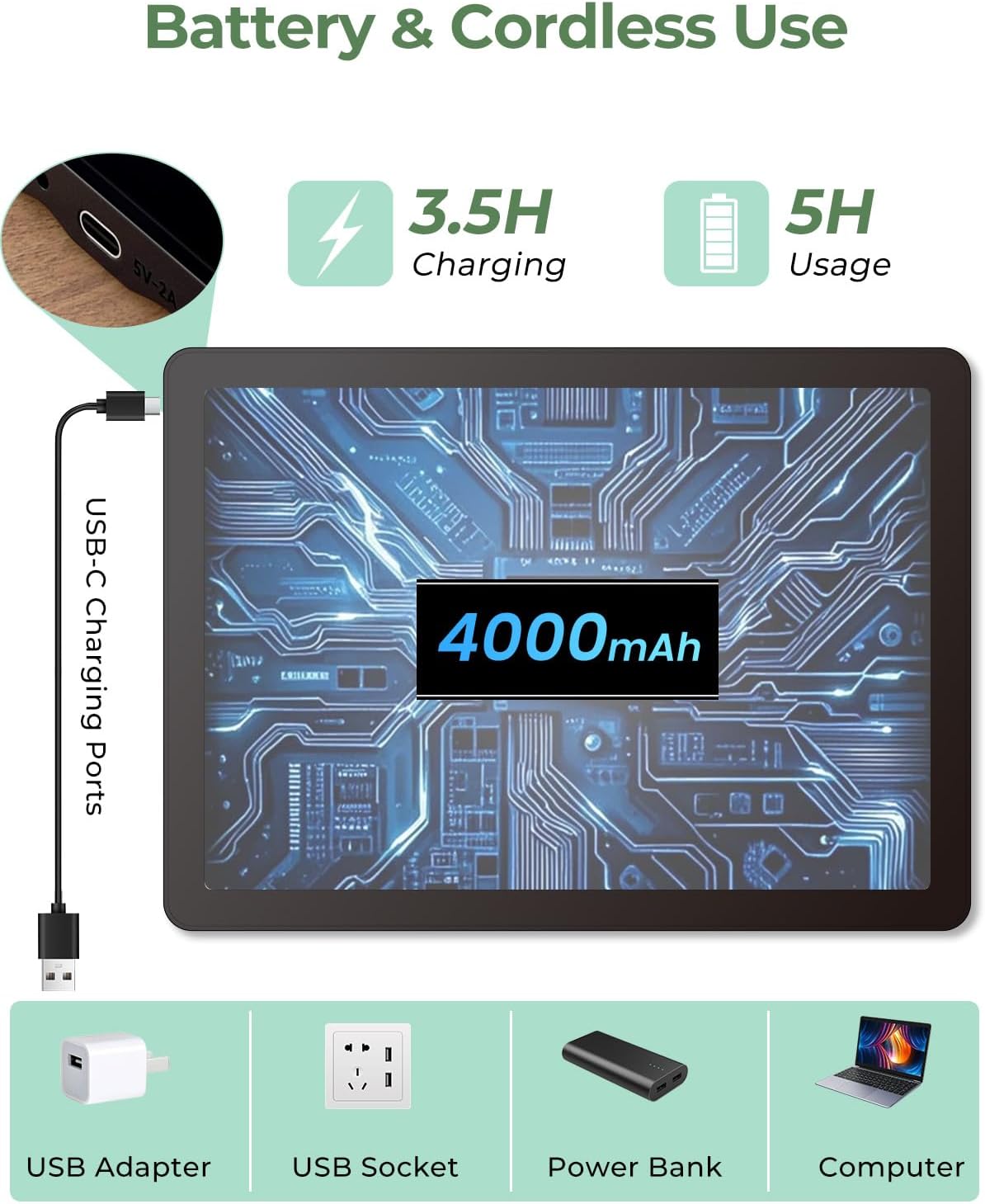 Rechargeable A4 Light Box for Tracing,Bawaslom LED Light Pad with Adjustable Stand and Strong Magnets,Ultra-Thin & Bright Tracing Board for Diamond Art,Sketching,Vinyl Weeding,Architectural Design