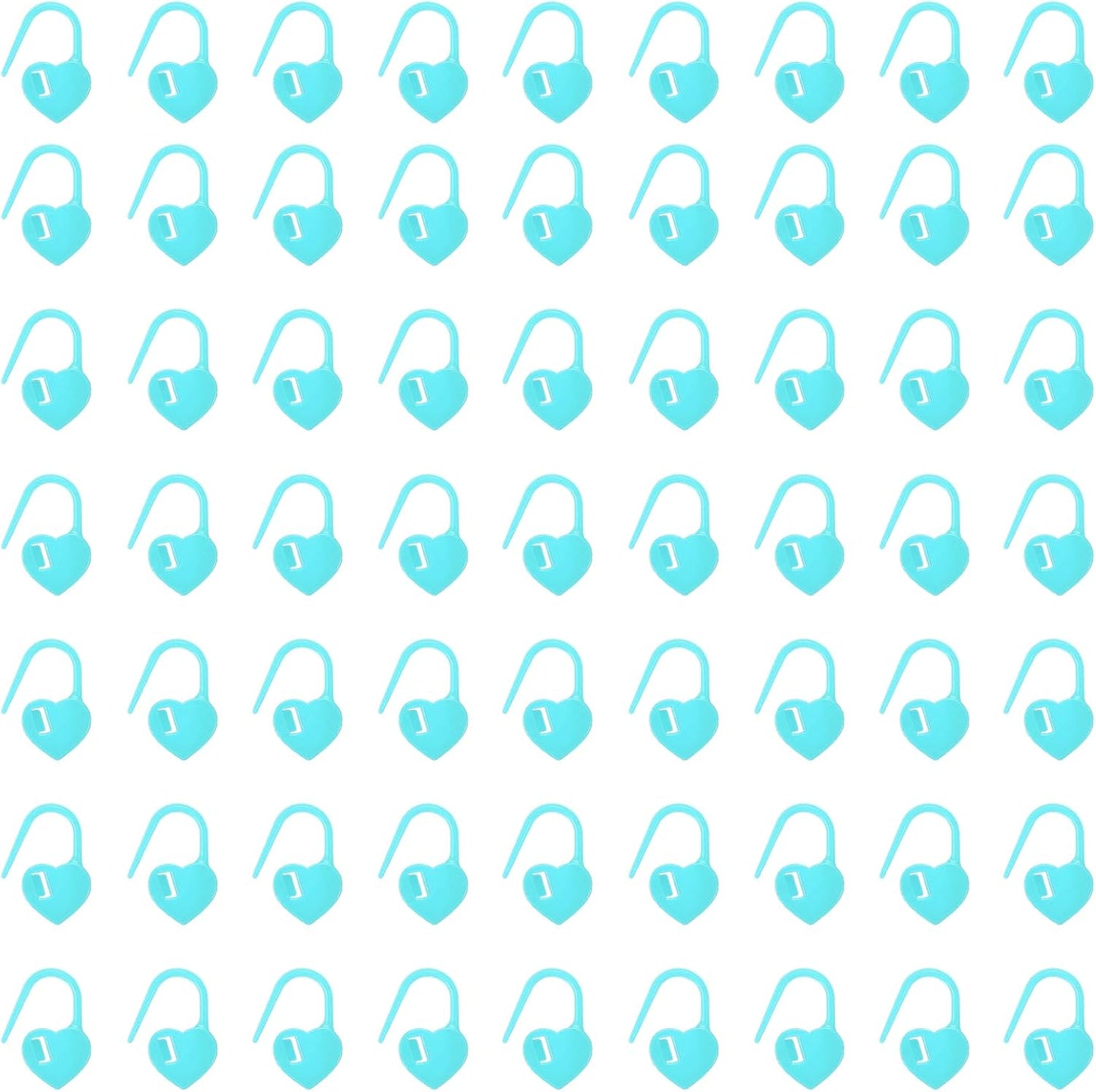 uxcell 400pcs Stitch Markers for Crocheting, Heart Shaped Crochet Marker Needle Clip Counter for Knitting Clothing Tag DIY Craft,Light Blue