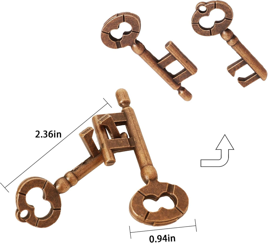 Metal Brain Teasers Puzzles for Kids and Adults 3 PCS Unlock Interlocking Puzzles IQ Logic Test Disentanglement Educational Toy for Kids Adults