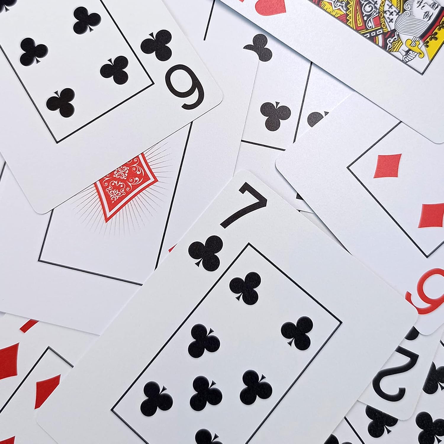 Plastic Playing Cards, Real Poker Size, Casino Quality, Jumbo Index, Exceptional Handing, Waterproof & Washable, Perfect for Texas Hold’em Poker, 1 Red Deck