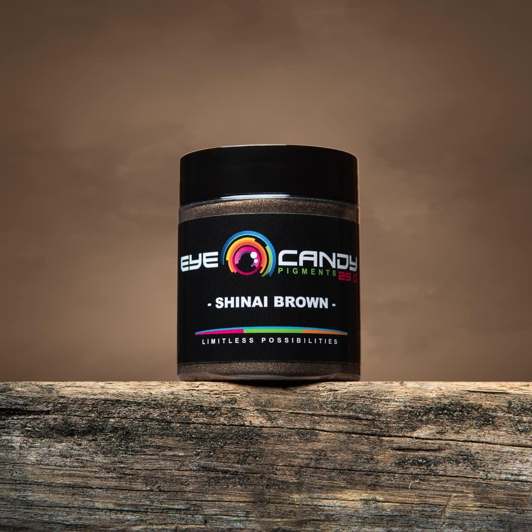 Eye Candy Premium Mica Powder Pigment “Shinai Brown” (25g) Multipurpose DIY Arts and Crafts Additive | Woodworking, Epoxy, Resin, Bath Bombs, Soap, Nail Polish, Lip Balm (Shinai Brown, 25G)