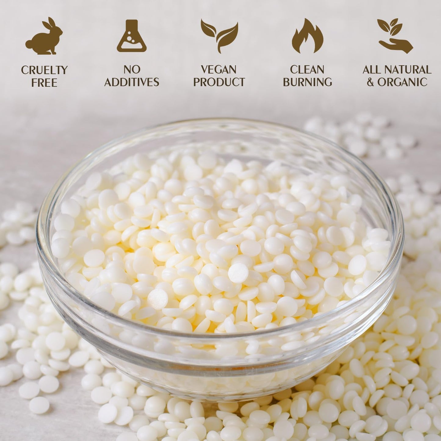 Soy Wax, Waxcanpy Natural Soy Wax for Candle Making, Organic Candle Wax from Farm, No Additives, Harmless and Pure (5lb)