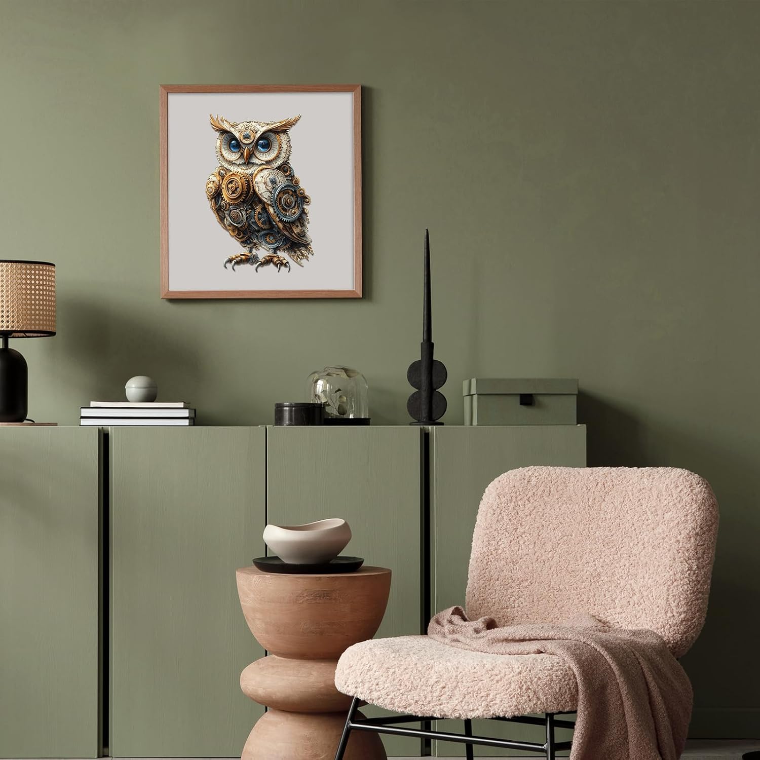 Jigfoxy Wooden Puzzles for Adults, Mechanical Owl Wood Puzzles Adult, Unique Animal Shape Wooden Jigsaw Puzzles for Adults, Birthday Gifts for Puzzle Lovers, Family(L-13.4 * 9.1in-200pcs)