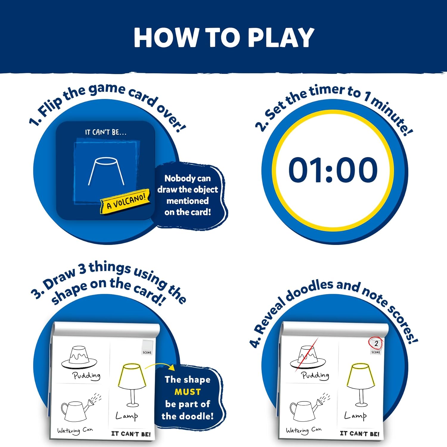 Skillmatics Card & Board Game - It Can't Be, Race to Doodle, Hilarious Drawing Game, Fast-paced Christmas Fun for Families, Parties & Game Nights, Gifts for Kids, Teens, Adults Ages 7, 8, 9, 10 & Up