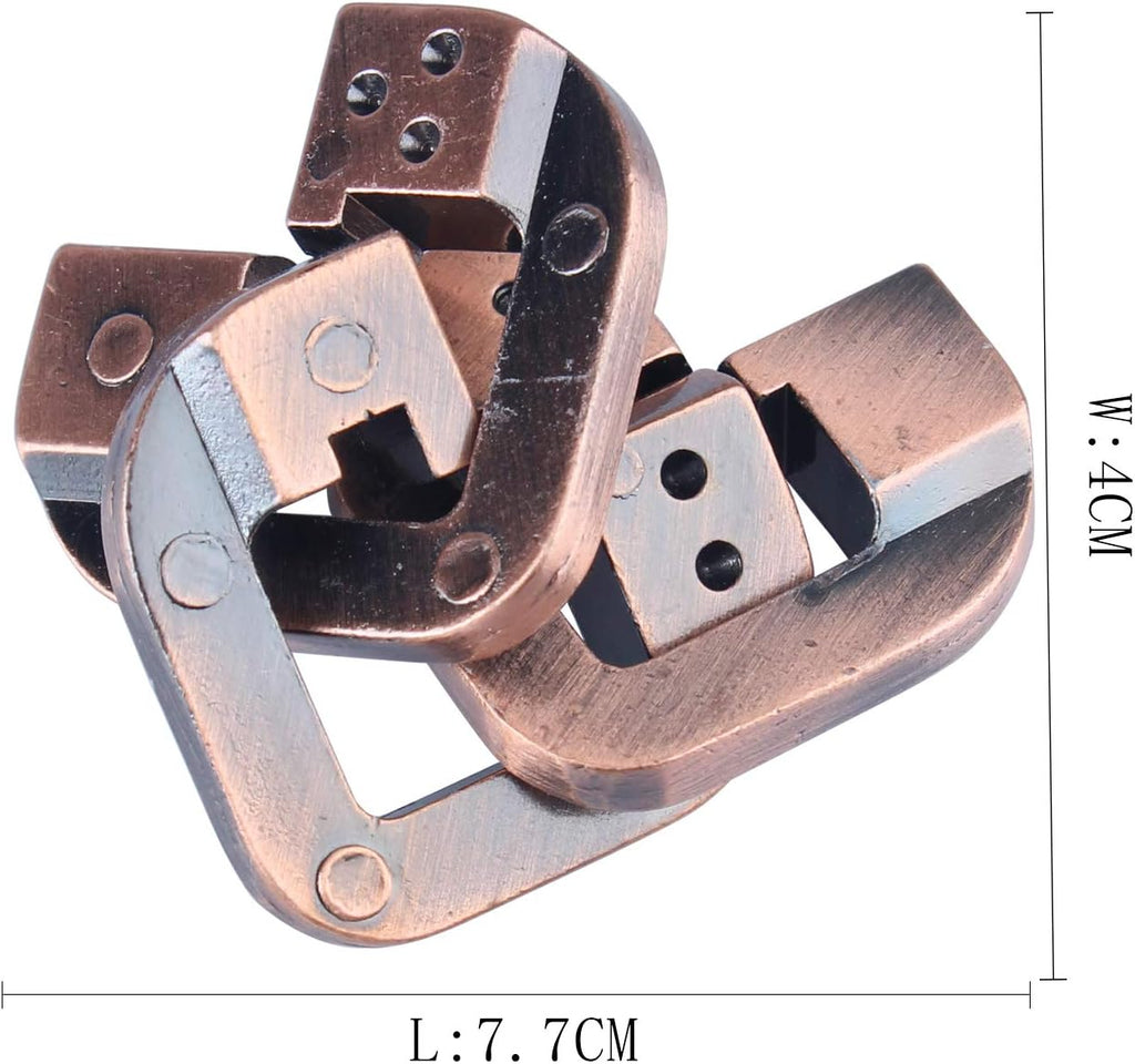 Brain Teaser Puzzle for Adults Puzzles Metal Hole Lock Adult Educational Toy Jigsaw IQ Puzzle (Blue)