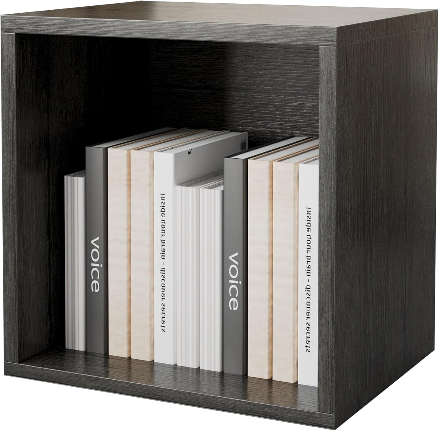FUSUNBAO Magic DIY Cube Storage Organizer Stackable Cubes for Home Books Clothes Toy-Modular Cubby Storage System-Office Cubical-Bookcase Closet(French Oak,General Cube)