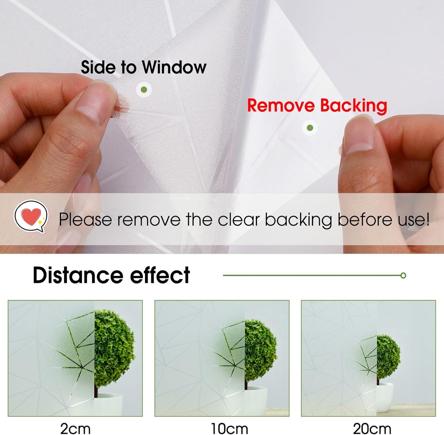 Coavas Window Privacy Film, Frosted Glass Static Cling, Decorative for Bathroom Door Covering, UV Blocking Window Cling, Non-Adhesive Vinyl Sticker, Day and Night Windows Tint for Home, 29.5x157.5 in