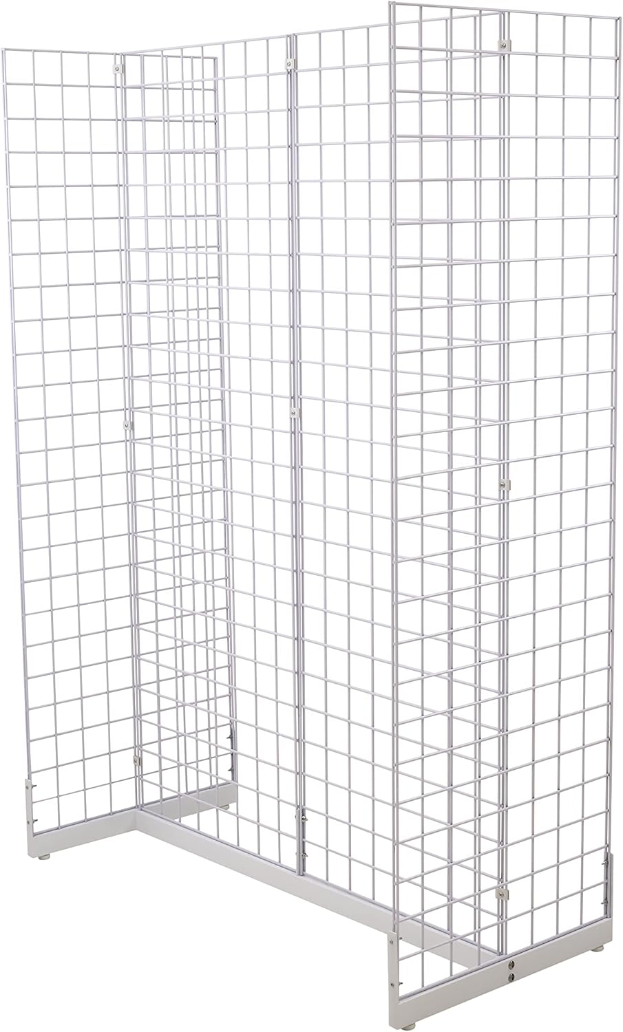 Gridwall Joining Clip Connectors for Grid Panels, Powder-Coated or Chrome Plated Steel (Quantity 10) (10, Chrome)