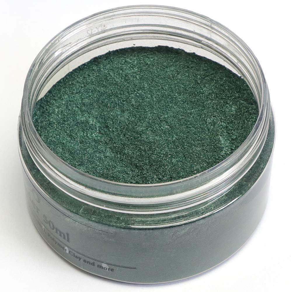 Green Mica Powder for Epoxy Resin 1.7 oz /50g Powdered Pigment for Soap Colorant Bath Bomb Dye, Cosmetic Grade for Lip Gloss, Acrylic Nails Polish, Craft Projects