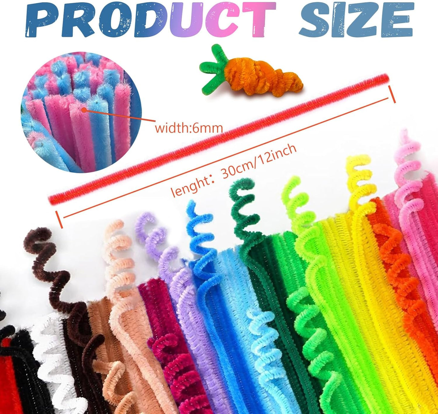 Pipe Cleaners,Arts and Crafts,Chenille Stems,1000PCS Pipe Cleaners Craft Christmas Gifts Craft Supplies for Kids Projects Creative DIY Decorations,Juegos para Niños