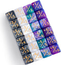 24Pieces Token Counter Dice| Galaxy Mix White Black D6 Dice Set for MTG CCG Board Game