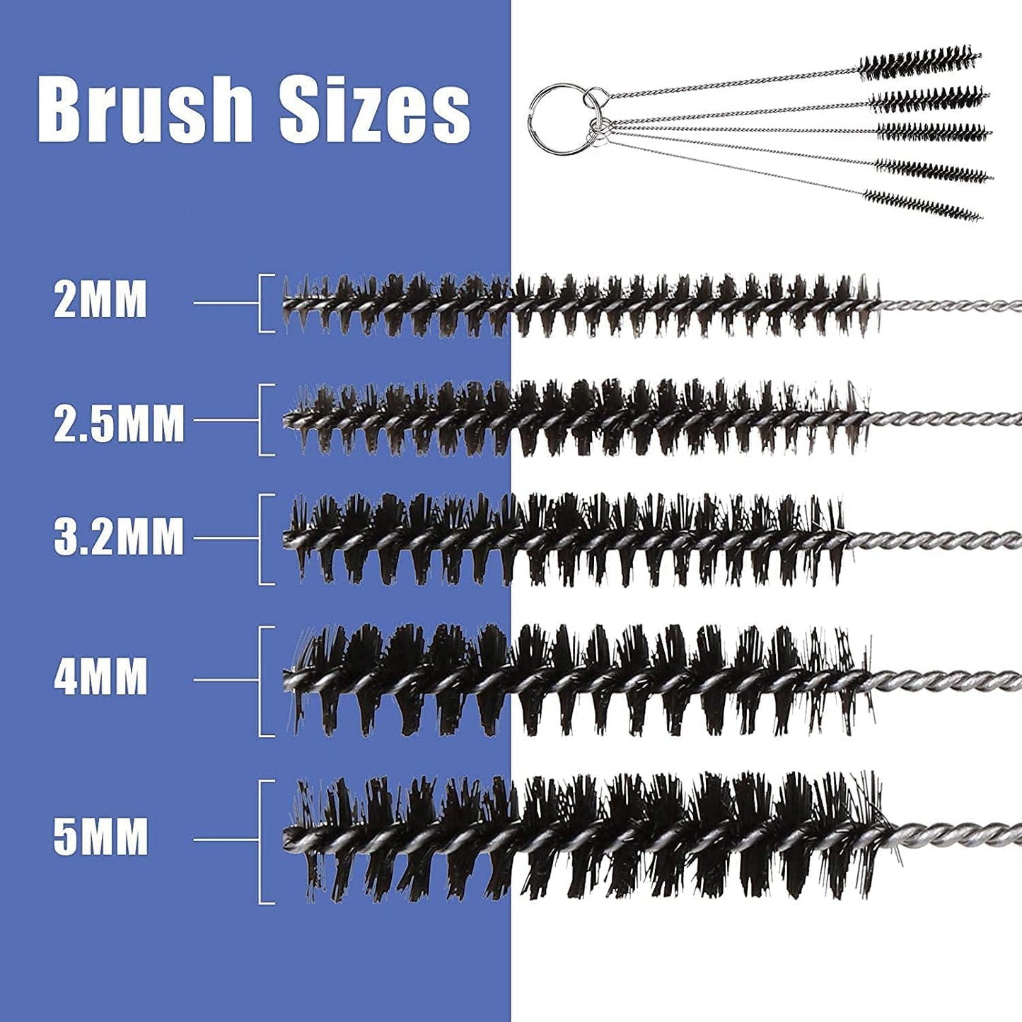 JOYABEST Multi-Purpose AirbrushCleaning Pot Airbrush Washing kit,with 5 Cleaning Needles + 5 Nylon Brushes + 1 Repair Tool for Removing Nozzle Paint, Dirt
