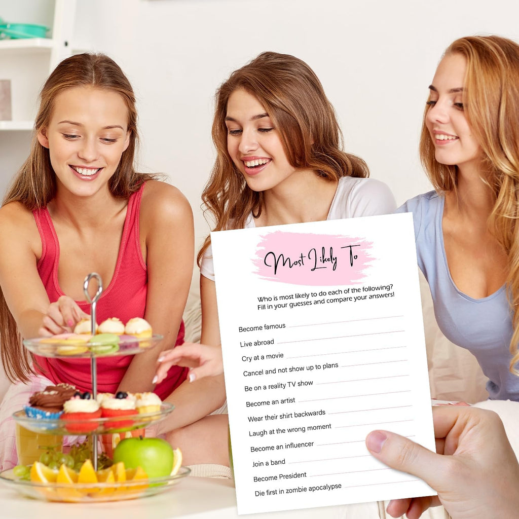 Birthday Party Game - Most Likely to, Birthday Party Activity Favor, Set of 20 Games Cards, Birthday Supplies, Activity, Decorations -B09