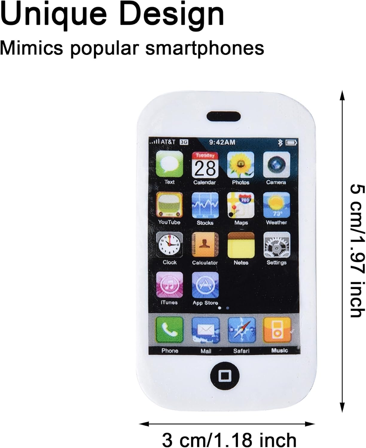 HILAZA 20 Mini Cool Phone Erasers for Kids, Fun Smart Phone Erasers for School, Classroom Supplies, Party Favors and Home Prizes