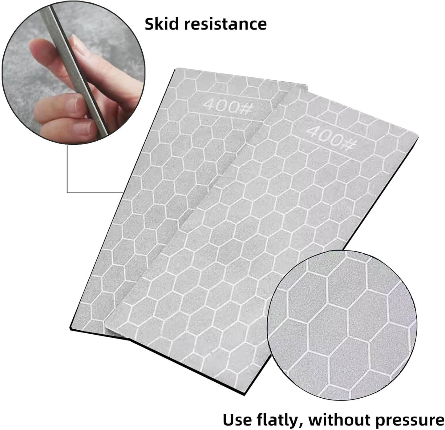 Diamond Sharpening Stone, 5 Pcs Knife Sharpening Stone for Kitchen Sharpening, Diamond Lapping Plate Coarse/Medium/Fine Grit Sharpener, 320/600/1000/2000/3000 Grit