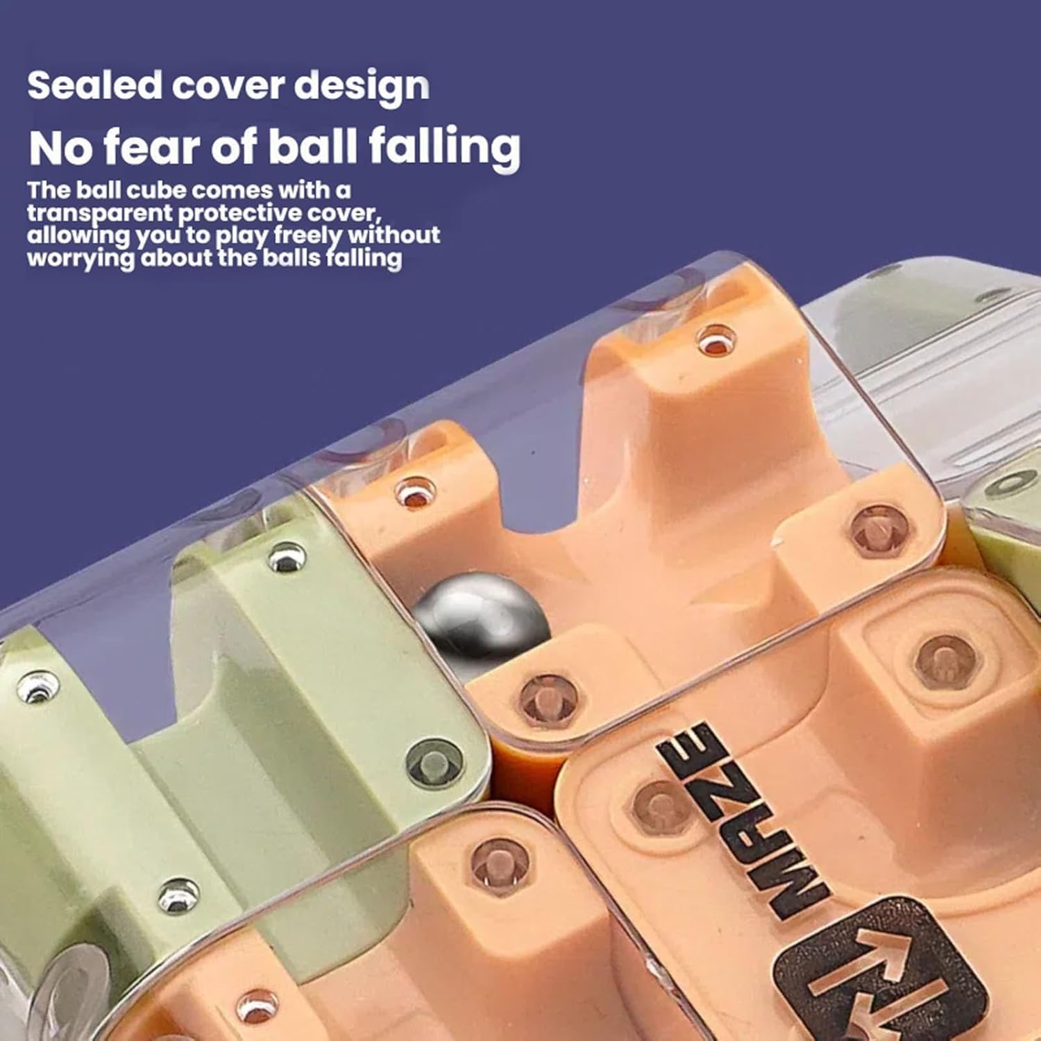 Large Labyrinth 3D Puzzle Maze Cube, 3D Magic Cube Maze Ball Puzzle, Engaging Brain Teaser Magic Cube, Handheld Fidget Game for Anxiety Relief (A-1PCS)