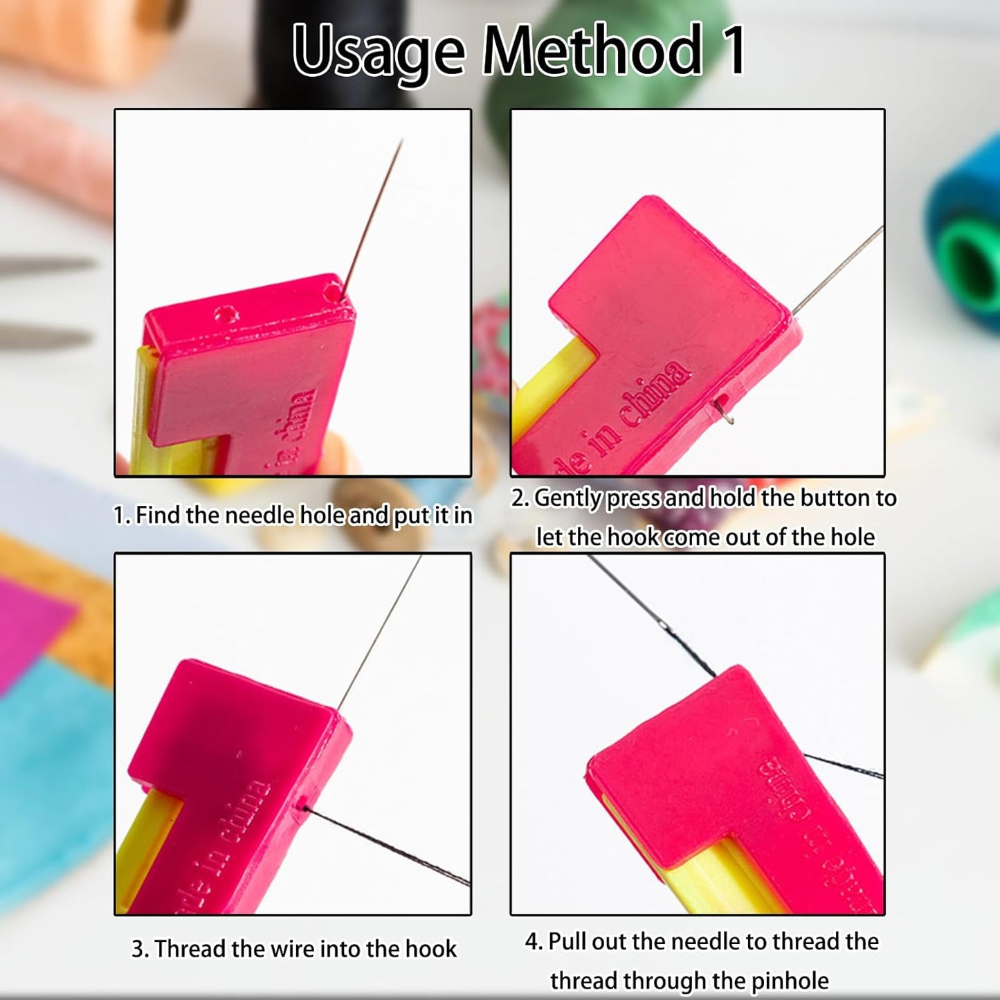 Automatic Needle Threader - 2025 New Plastic Quick-Loop Device for Hand Sewing, Embroidery, & Cross-Stitch Crafts, Universal Compatibility Across Various Sewing Machines (18)