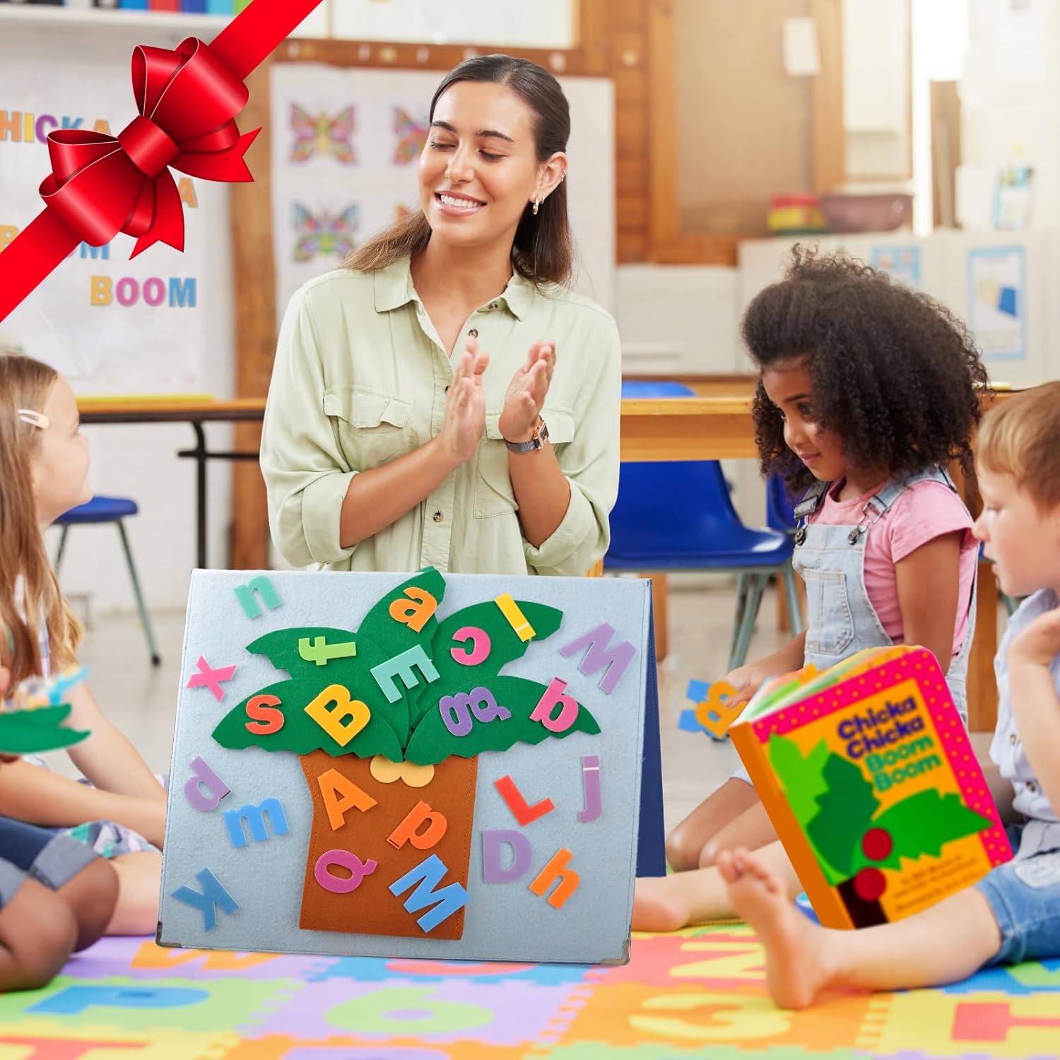 CHEFAN Tree and Letter Props from The Childhood Favorite Book, Felt Numbers and Letters