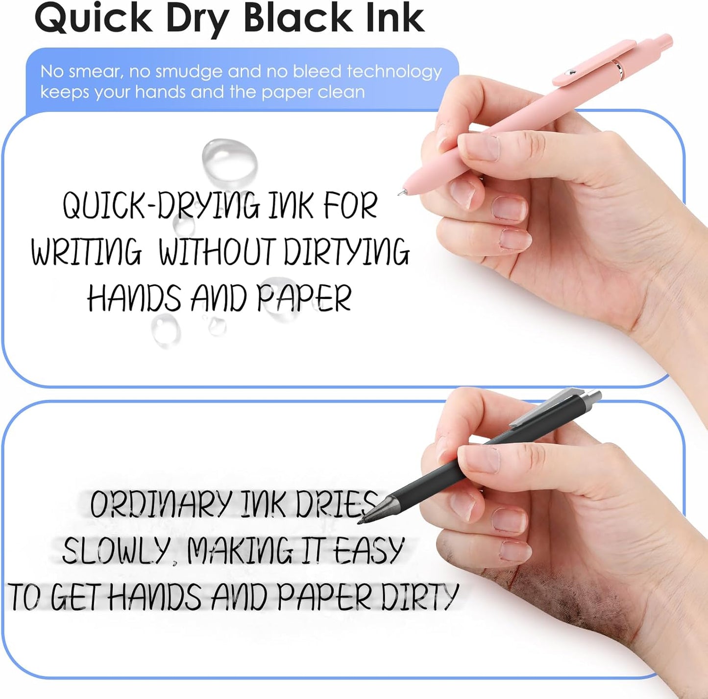 Gel Pens, 10PCS 0.7mm Gel Pens Black Ink Fine Point Smooth Writing Pens, High-End Series Ballpoint for School Office Supplies, Easter Basket Essentials, Easter Gifts for Men Women Student (Gradient)